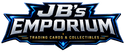 Logo of JB's Emporium for trading cards and collectibles on a white background